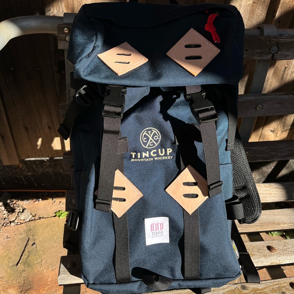 Limited edition TINCUP whiskey Topo Designs Backpack